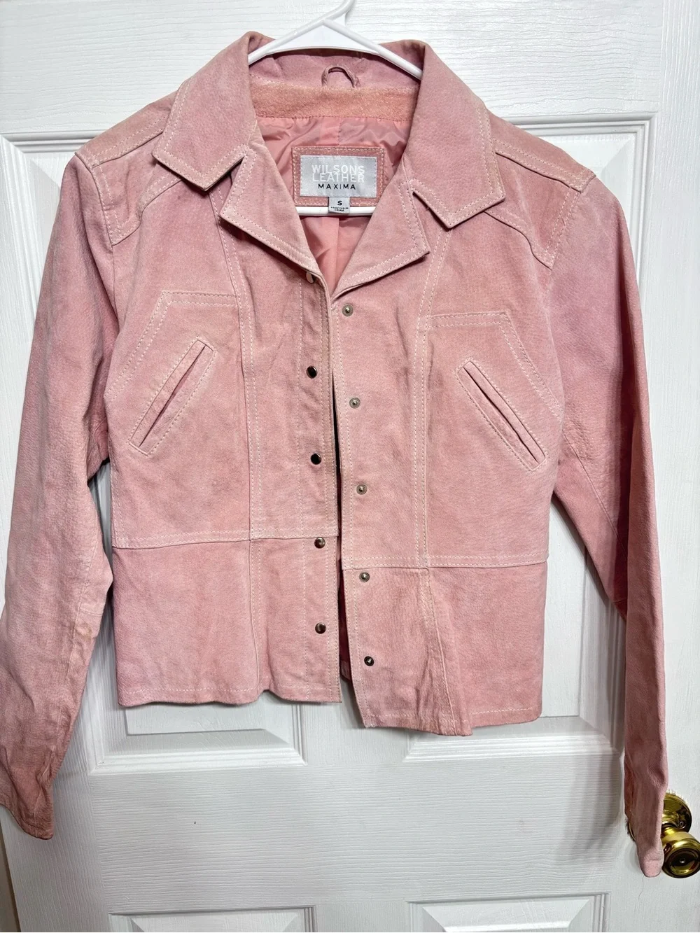 Wilsons Leather jacket. small Pink Suede Jacket - Women's